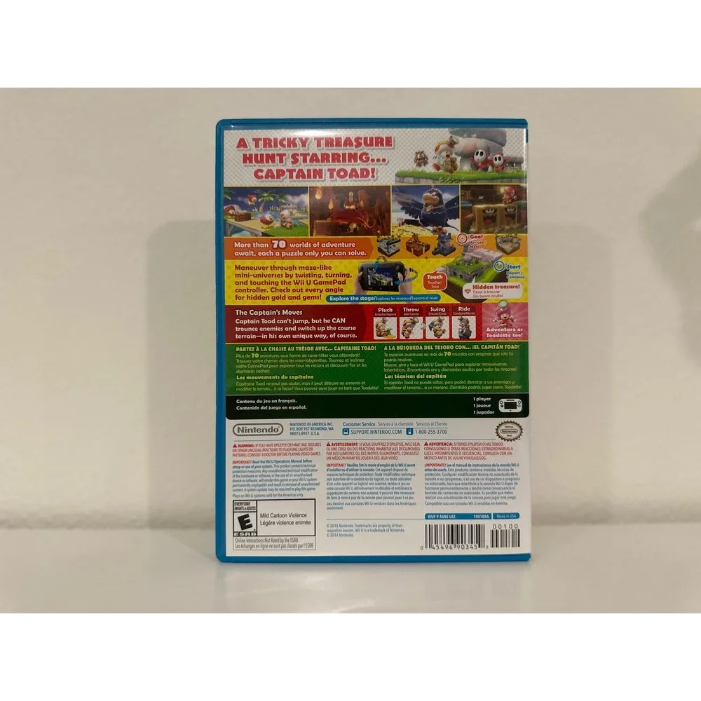 Captain Toad Treasure Tracker Nintendo Wii U Complete CIB Tested 2014